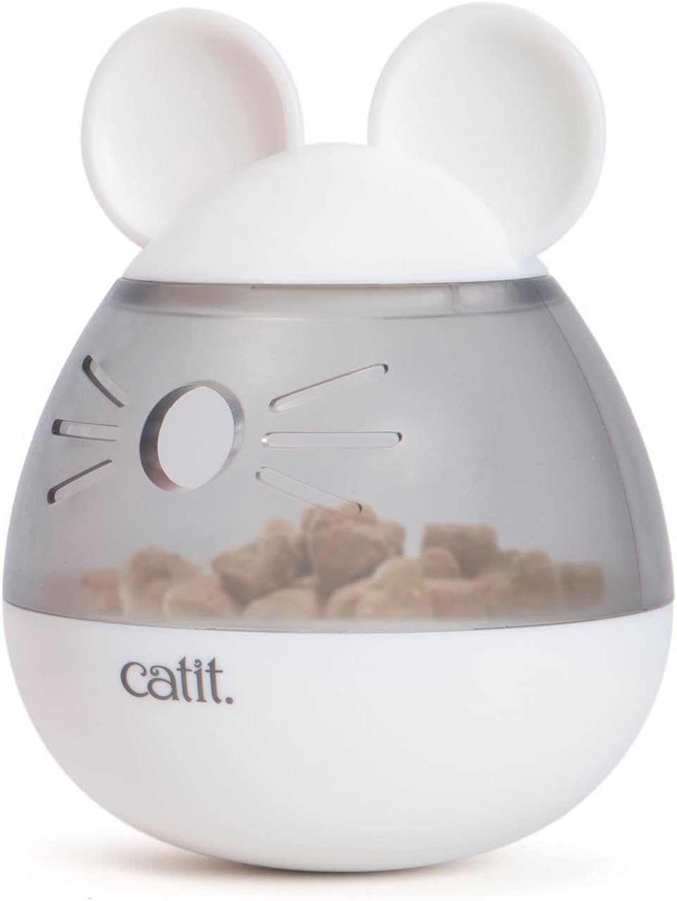 Distributeur de friandises interactif Catit PIXI en forme de souris blanche et grise