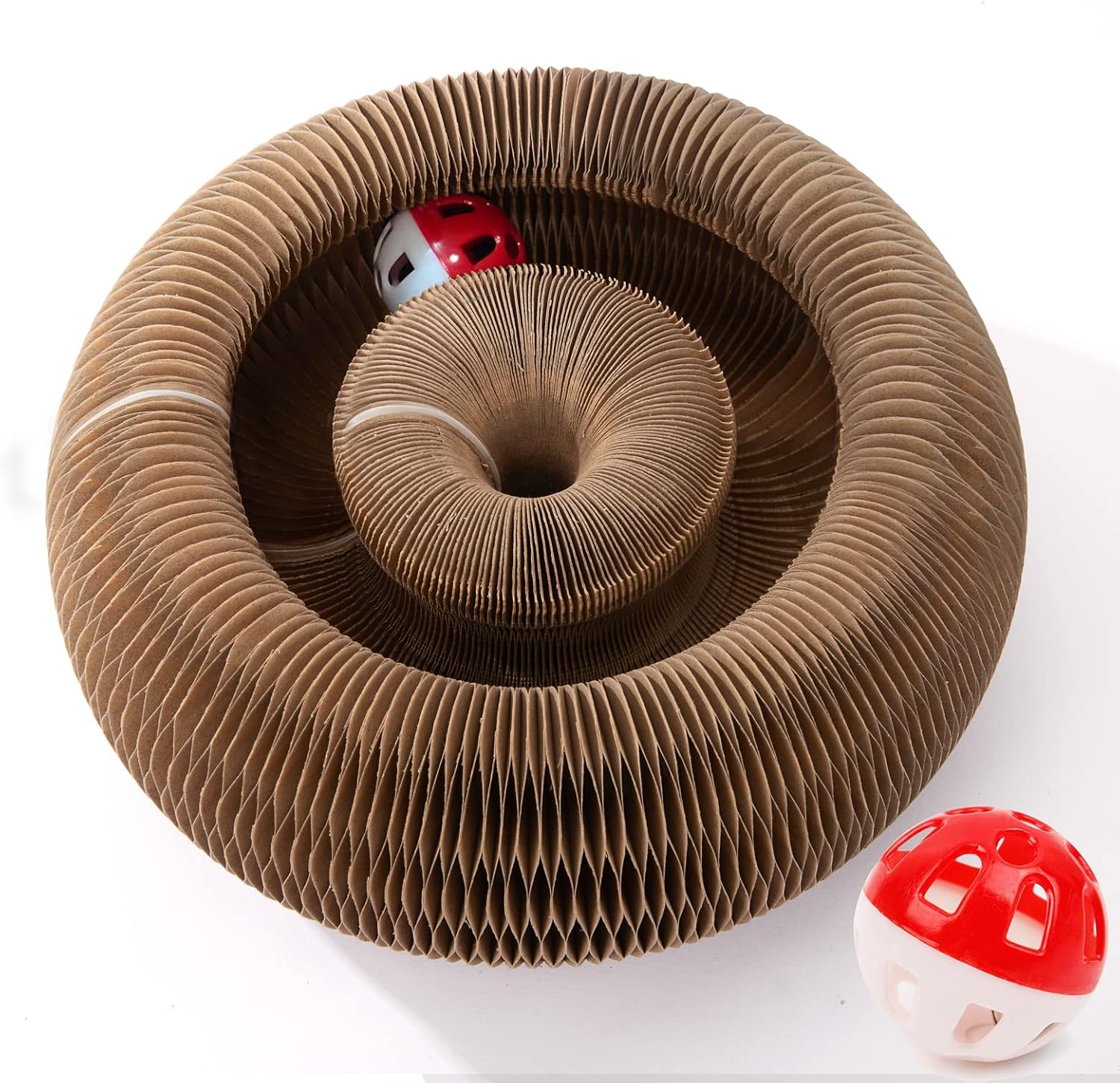 Griffoir Magic Organ déplié en forme de cercle avec sa balle dans le circuit