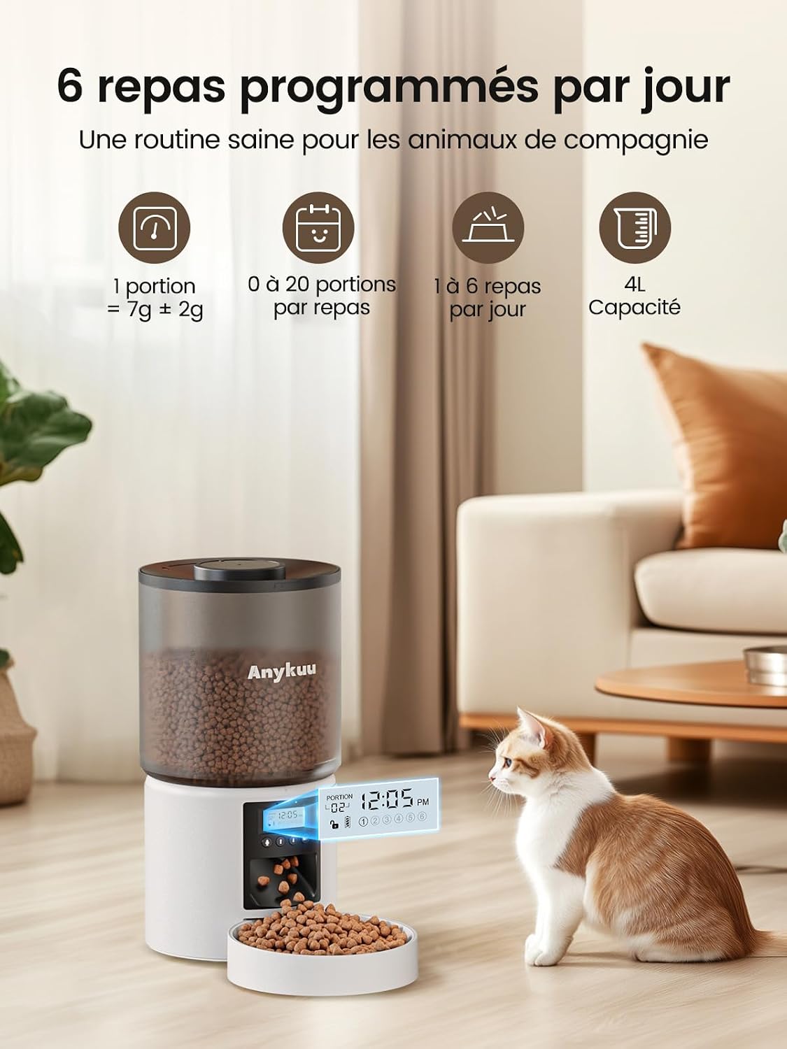 Écran de contrôle et fonctionnement du distributeur Anykuu 3725