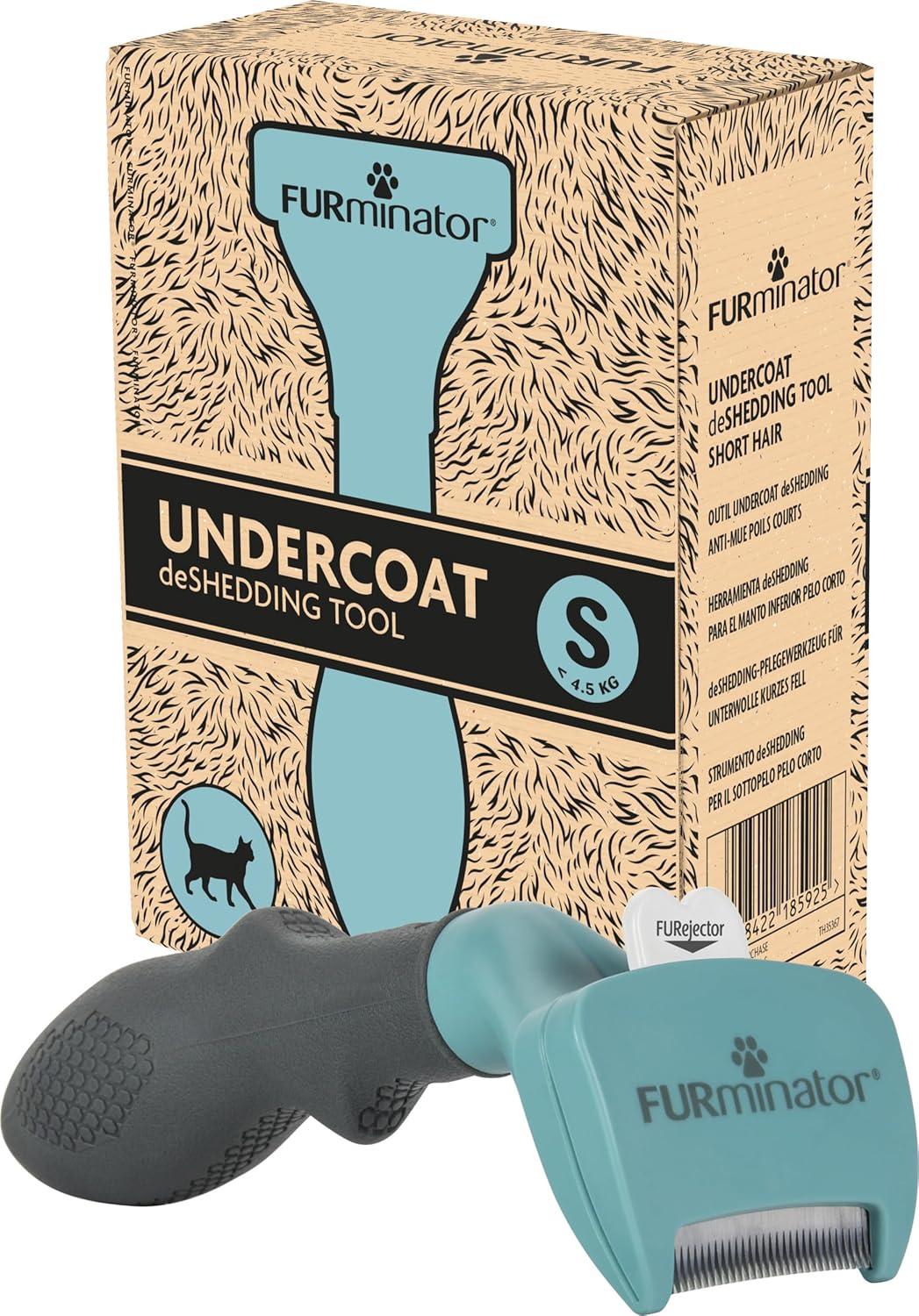 Boîte et outil Furminator Undercoat Taille S pour chats à poils longs