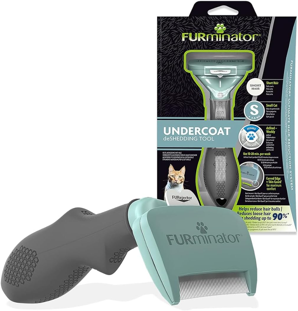 Brosse Furminator Undercoat violette pour grands chats à poils courts