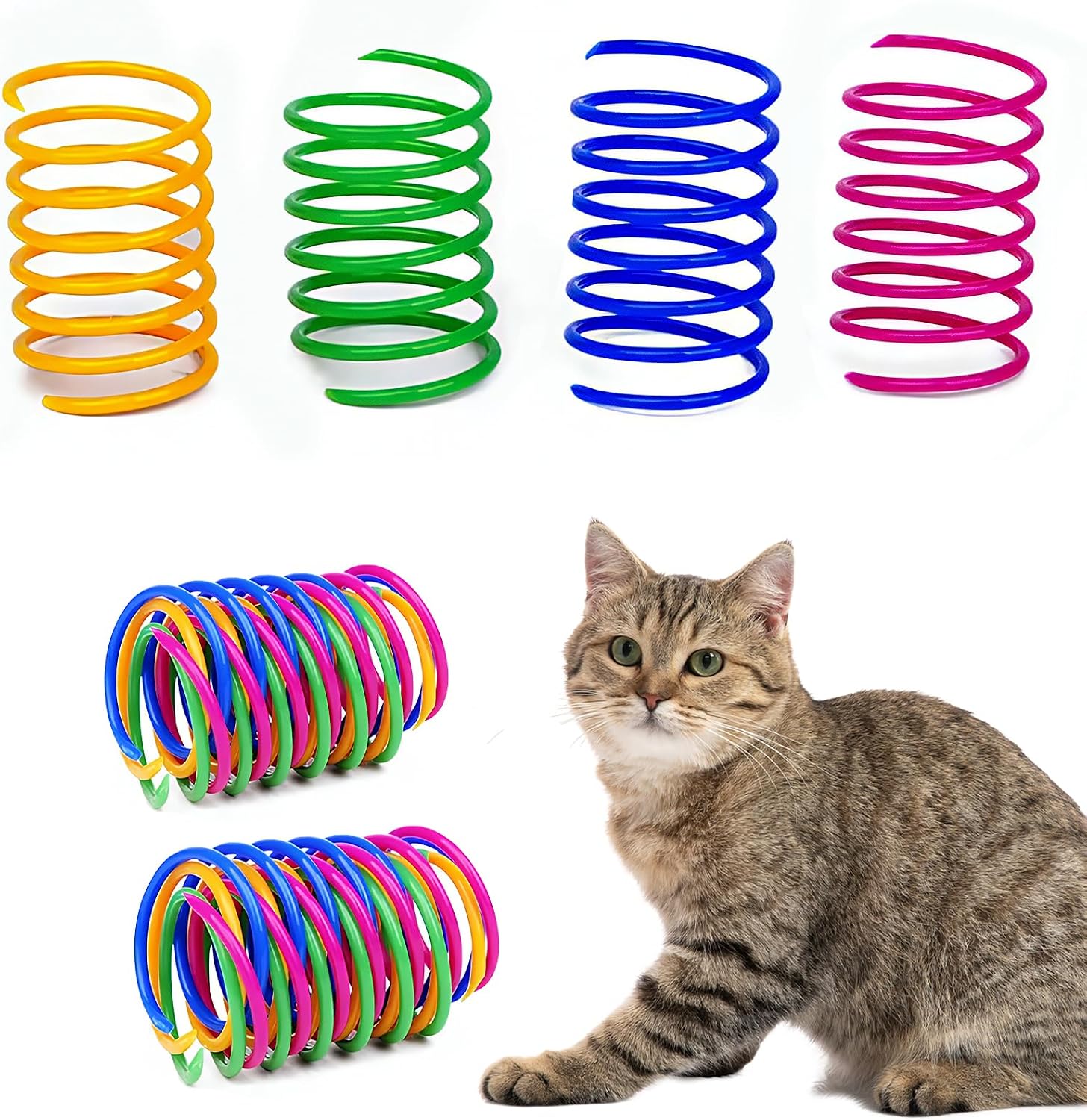 Assortiment de ressorts en plastique colorés pour chat JoyEcho