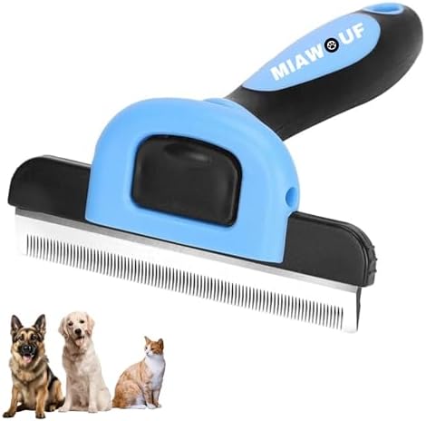 Brosse de toilettage Miawouf bleue et noire pour chiens et chats