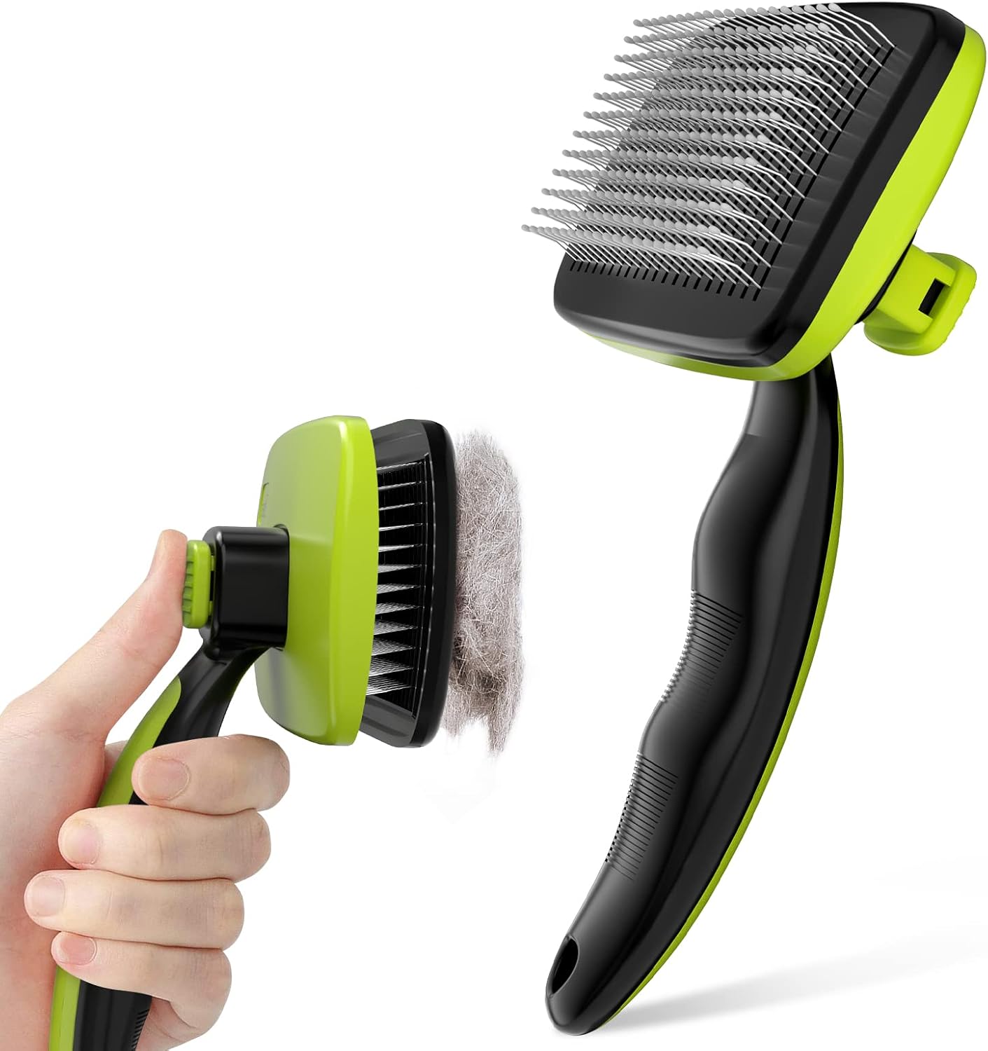Mécanisme d'éjection des poils de la brosse autonettoyante Pecute