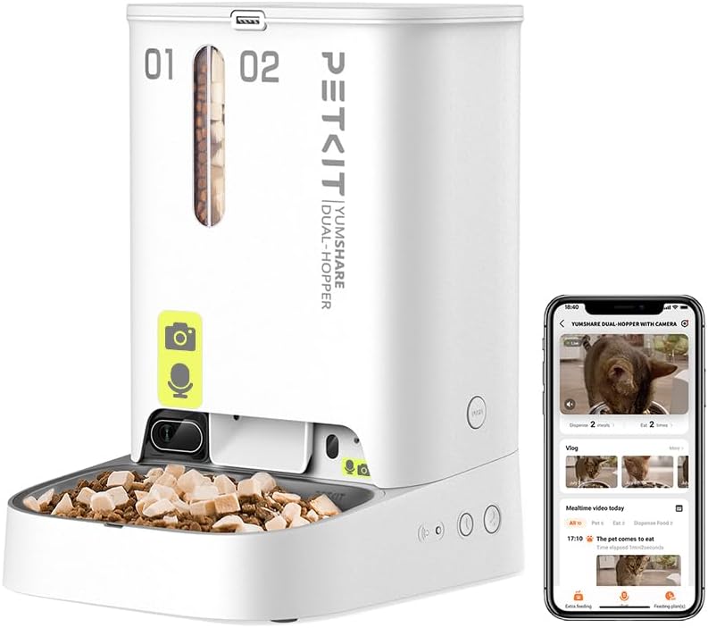 Distributeur automatique PETKIT P591 avec son application mobile