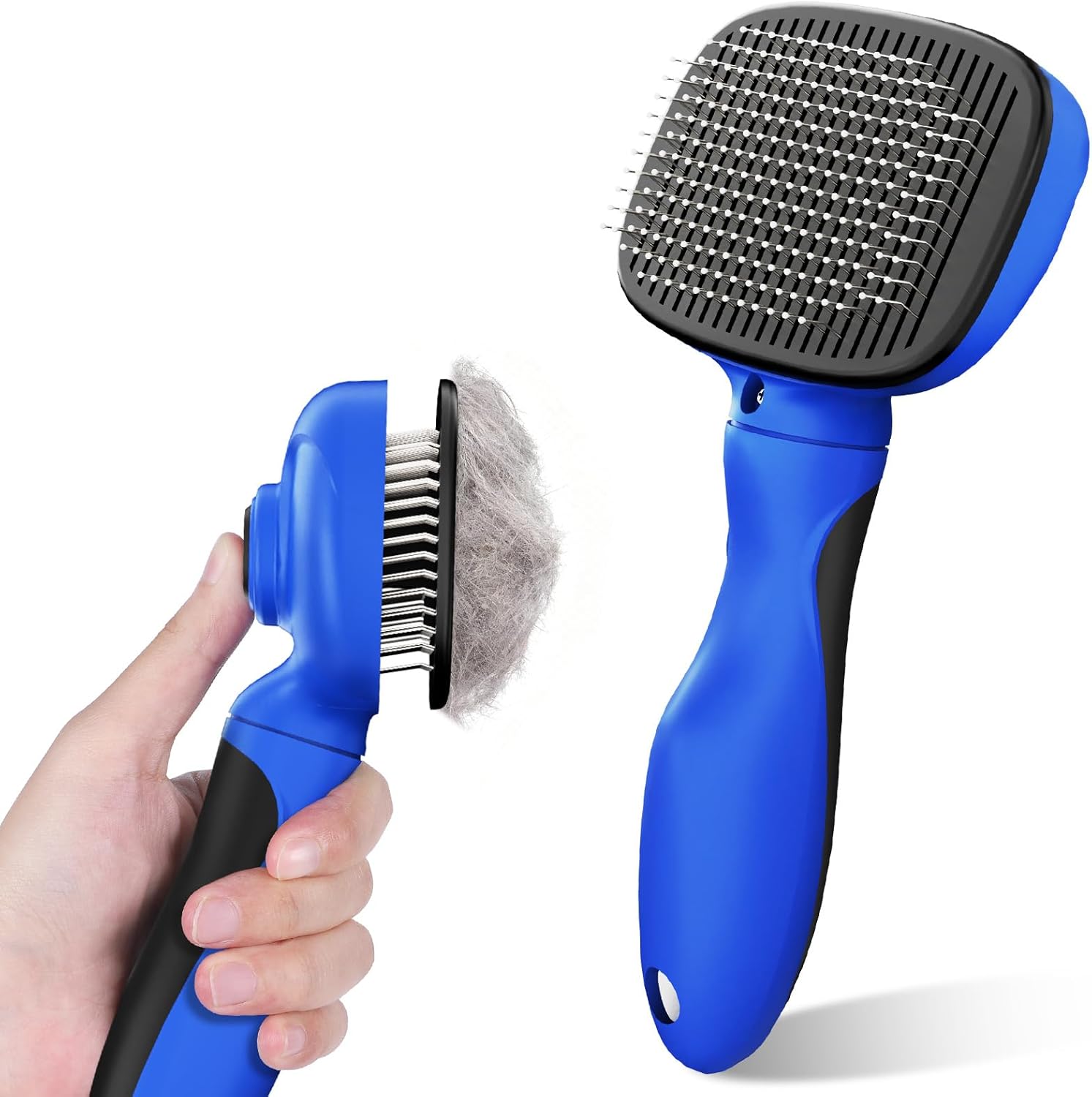 Brosse rétractable Zivacate avec pelote de poils éjectée